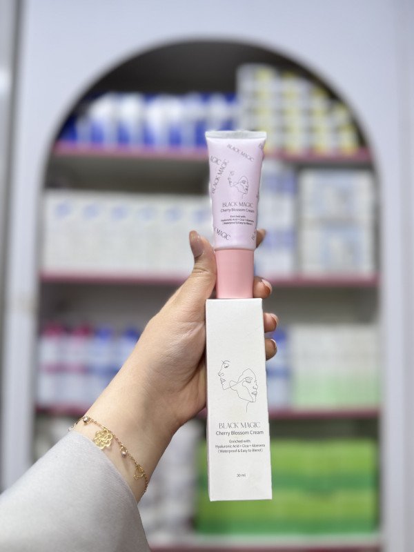 S Black Magic Cherry Blossom Cream is a color-changing cream blush designed for cheeks and lips