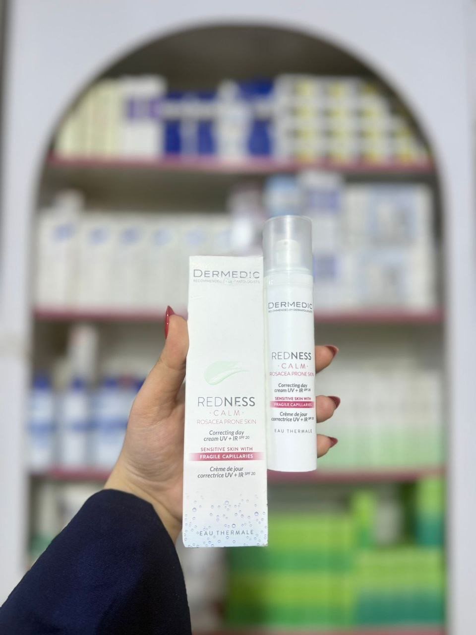 O Dermedic redness calm correcting day cream UV + IR SPF +20