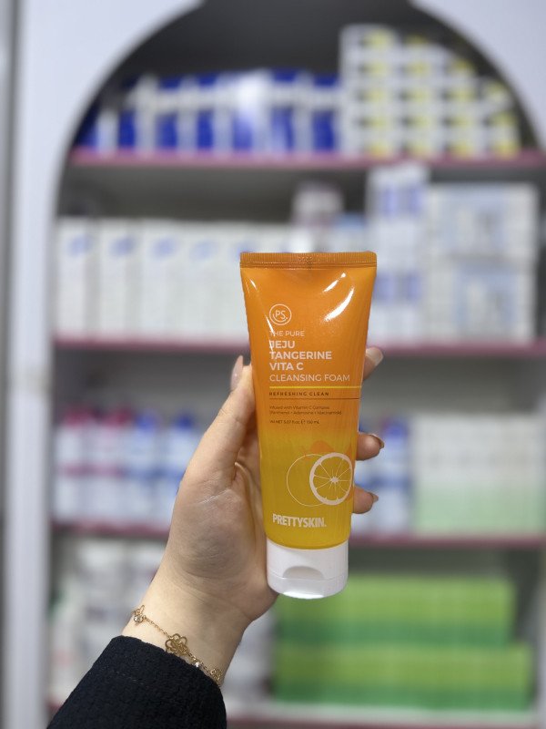 S PRETTYSKIN The Pure Jeju Tangerine Vita C Cleansing Foam