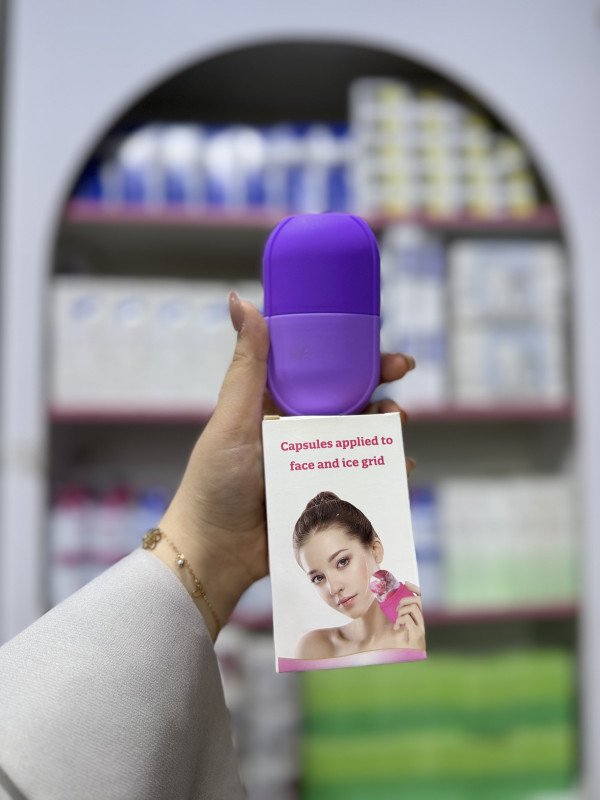 S Capsules applied to face and ice grid