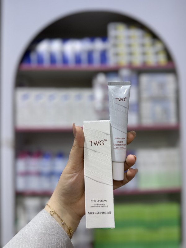 S TWG Stay Up Cream, designed to soothe and moisturize the skin