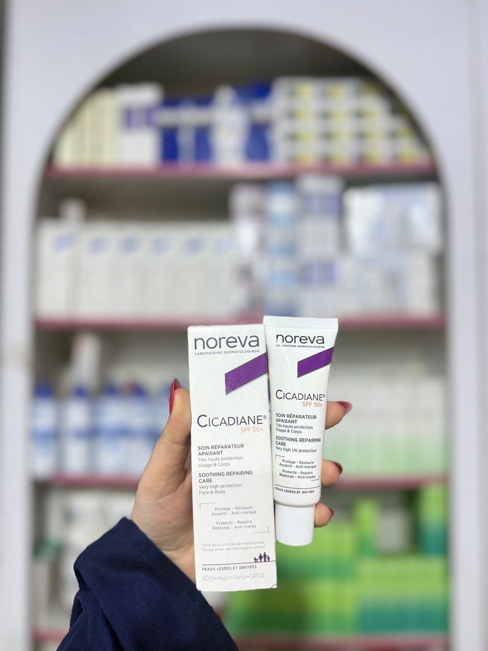 O noreva cicadiane SPF 50+ soothing repairing care very high protection face & body