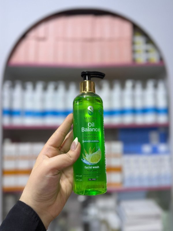 S Oil Balance  للبشرة الدهنية.  FOR OILY SKIN  with LIME & ALOEVERA  facial wash  غسول الوجه  OIL