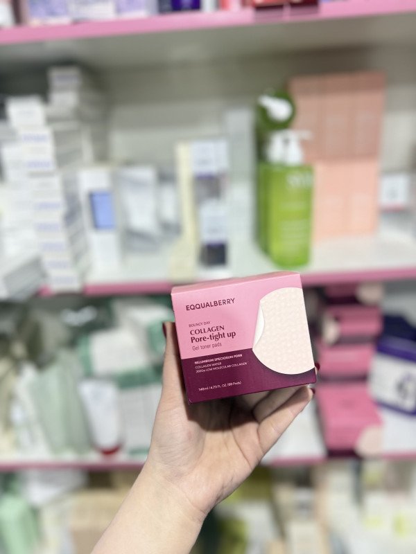 O Eqqualberry Collagen Pore-Tight Up Gel Toner Pads